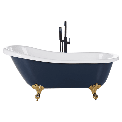 Banheira autónoma em acrílico azul 153 x 77 cm CAYMAN