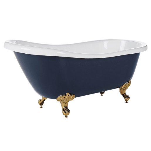 Banheira autónoma em acrílico azul 153 x 77 cm CAYMAN