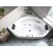 Beliani Bañera esquinera MEVES 140x140 Beliani Bañera esquinera MEVES 140x140 Blanco