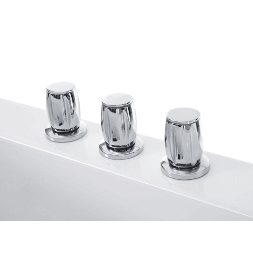 Banheira de hidromassagem de canto com LED VARADERO à esquerda 1830 x 900 mm Branco