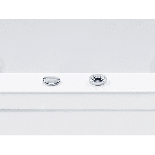 Banheira de hidromassagem de canto com LED VARADERO à esquerda 1830 x 900 mm Branco