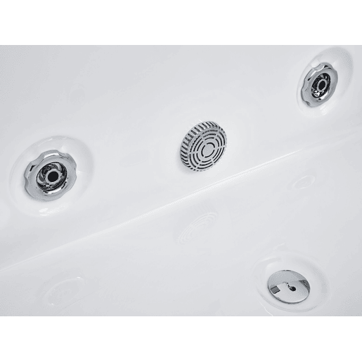 Banheira de hidromassagem de canto com LED VARADERO à esquerda 1830 x 900 mm Branco