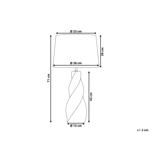 Candeeiro de mesa BELAYA Cerâmica Cinzento