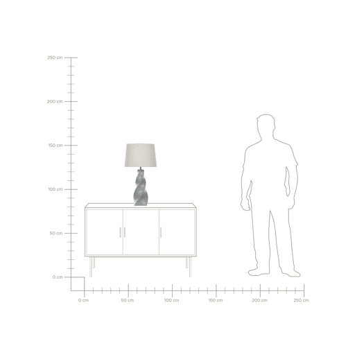 Candeeiro de mesa BELAYA Cerâmica Cinzento