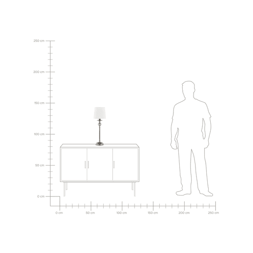 Candeeiro de mesa KUBENA Metal Branco Candeeiro de mesa KUBENA Metal Branco