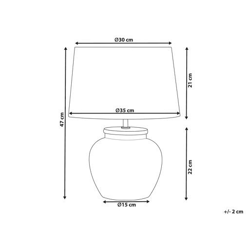 Beliani Candeeiro de mesa MAREB