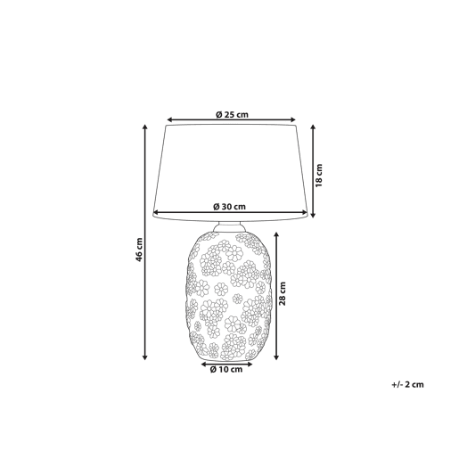 Candeeiro de mesa FERREY Cerâmica Cinzento