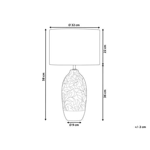 Candeeiro de mesa ATABA Cerâmica Turquesa