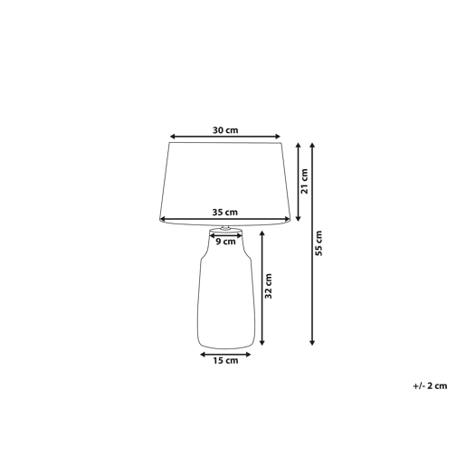 Candeeiro de mesa THAYA Cerâmica Azul