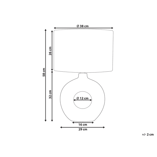 Candeeiro de mesa VENTA Cerâmica Branco