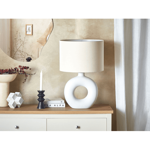 Candeeiro de mesa VENTA Cerâmica Branco