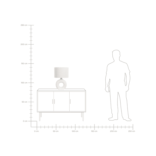 Candeeiro de mesa VENTA Cerâmica Branco