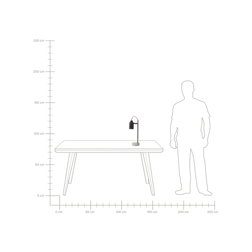 Candeeiro de secretária MUNDAKA Ajustável Metal Preto