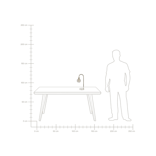 Candeeiro de mesa RAMIS Metal Dourado Candeeiro de mesa RAMIS Metal Dourado