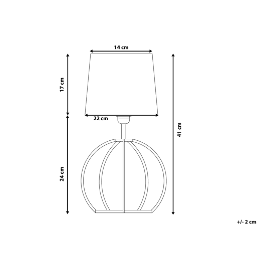 Beliani Candeeiro de mesa SAMO Beliani Candeeiro de mesa SAMO