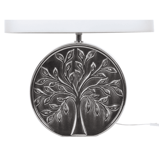 Candeeiro de mesa KHERLEN Cerâmica Prateado Candeeiro de mesa KHERLEN Cerâmica Prateado