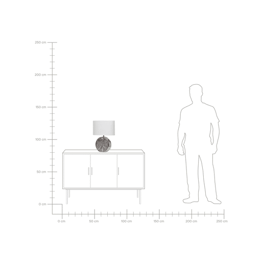 Candeeiro de mesa KHERLEN Cerâmica Prateado Candeeiro de mesa KHERLEN Cerâmica Prateado