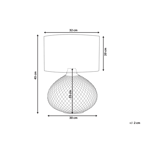 Candeeiro de mesa MADON Vidro Prateado