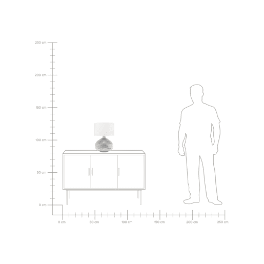 Candeeiro de mesa MADON Vidro Prateado