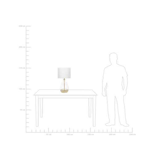 Candeeiro de mesa OKARI Vidro Branco