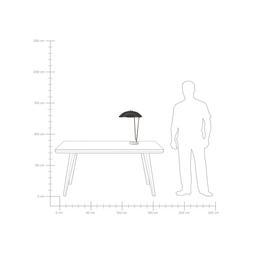 Beliani Candeeiro de mesa DANTO Beliani Candeeiro de mesa DANTO