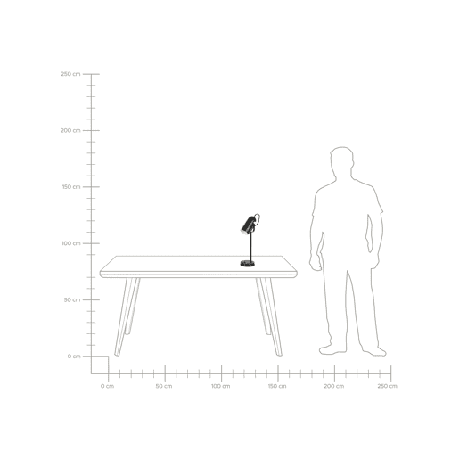 Beliani Candeeiro de mesa TYRIA Beliani Candeeiro de mesa TYRIA