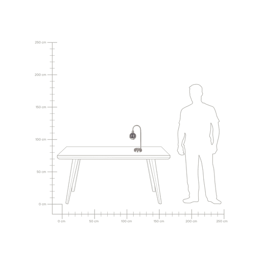 Candeeiro de mesa RAMIS Metal Prateado