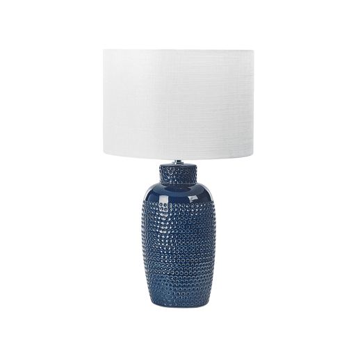 Candeeiro de mesa PERLIS Cerâmica Azul marinho