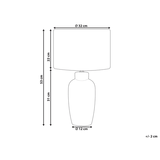 Candeeiro de mesa PERLIS Cerâmica Azul marinho