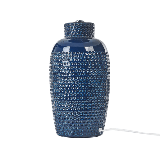 Candeeiro de mesa PERLIS Cerâmica Azul marinho