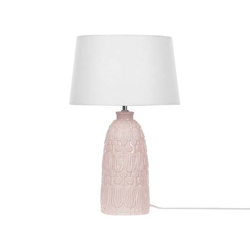 Candeeiro de mesa ZARIMA Cerâmica Rosa