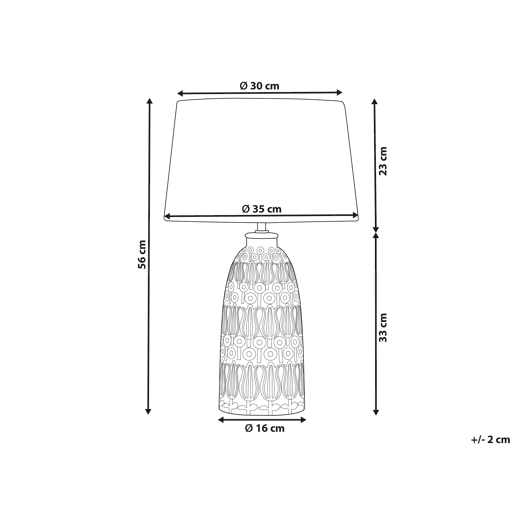 Candeeiro de mesa ZARIMA Cerâmica Rosa