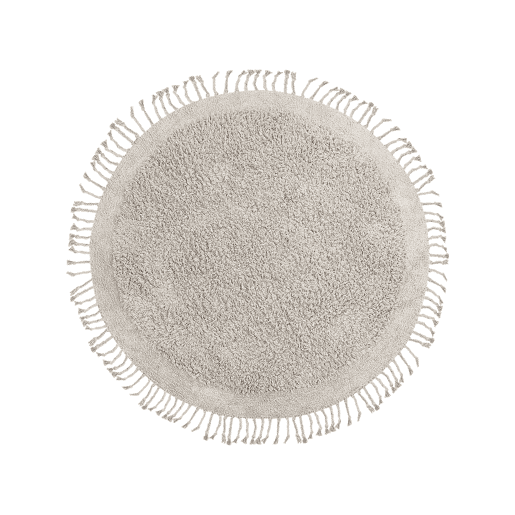 Tapete BITLIS Creme claro ø 140 cm Algodão Tapete BITLIS Creme claro ø 140 cm Algodão