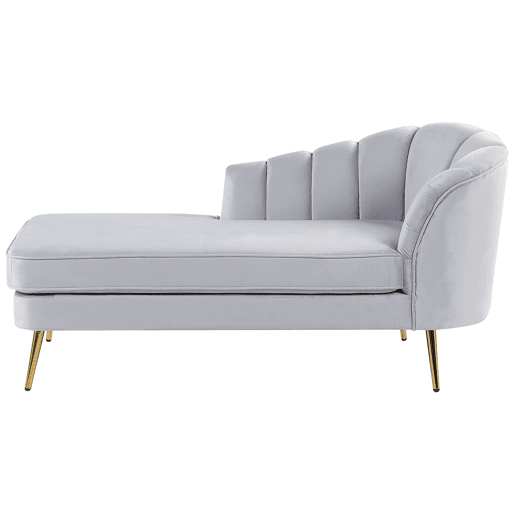 Beliani Chaise longue à direita Veludo ALLIER