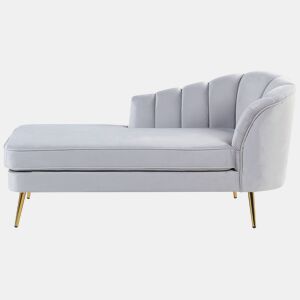 Beliani Chaise longue à direita Veludo ALLIER