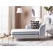 Beliani Chaise longue derecho Terciopelo ALLIER Beliani Chaise longue derecho Terciopelo ALLIER Gris Claro