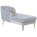 Beliani Chaise longue derecho Terciopelo ALLIER Beliani Chaise longue derecho Terciopelo ALLIER Gris Claro