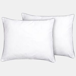 Conjunto de 2 almofadas PELISTER Baixa Microfibra 50 x 60 cm Branco