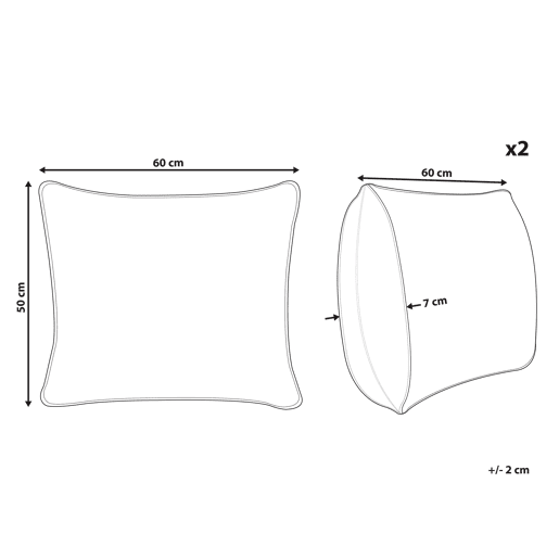 Conjunto de 2 almofadas PELISTER Baixa Microfibra 50 x 60 cm Branco Conjunto de 2 almofadas PELISTER Baixa Microfibra 50 x 60 cm Branco