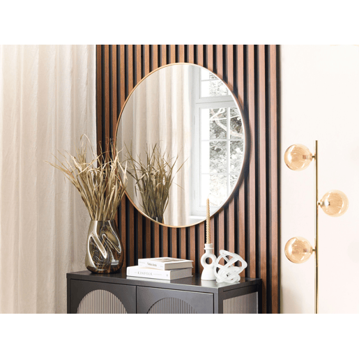 Espelho ANNEMASSE 80 cm 80 cm Metal Dourado