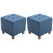 Set de 2 Taburetes Puff Pharao en tela Set de 2 Taburetes Puff Pharao en tela Azul