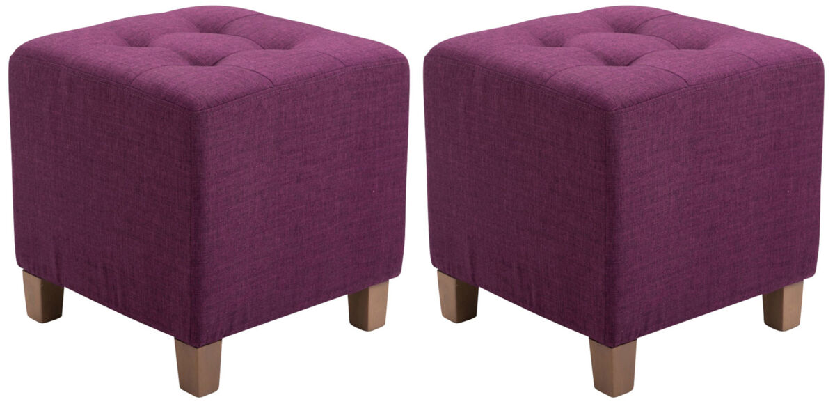 Set de 2 Taburetes Puff Pharao en tela
