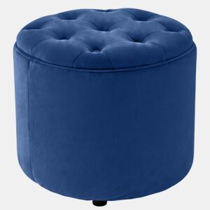 Taburete Pantin de terciopelo Azul 44X44X42 cm