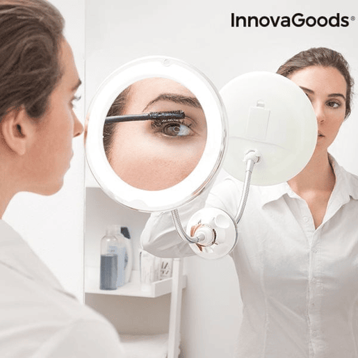 Espelho de Aumento LED com Braço Flexível e Ventosa Mizoom InnovaGoods