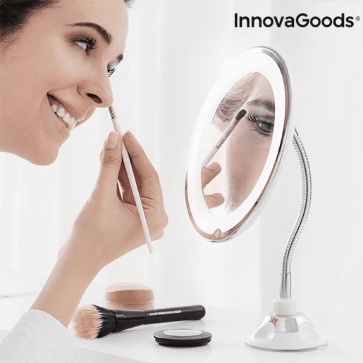 Espelho de Aumento LED com Braço Flexível e Ventosa Mizoom InnovaGoods
