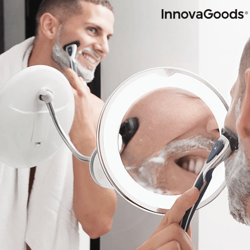Espelho de Aumento LED com Braço Flexível e Ventosa Mizoom InnovaGoods