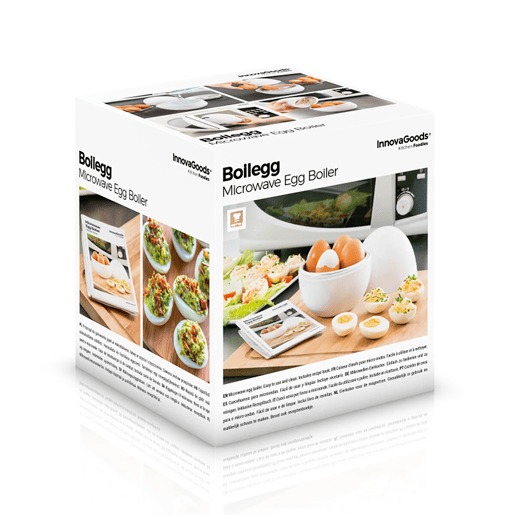 Cozedor de Ovos para o Micro-Ondas com Livro de Receitas Boilegg InnovaGoods