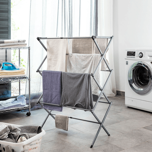Estendal Metálico Rebatível e Extensível com 3 Alturas Cloxy InnovaGoods (11 Barras)