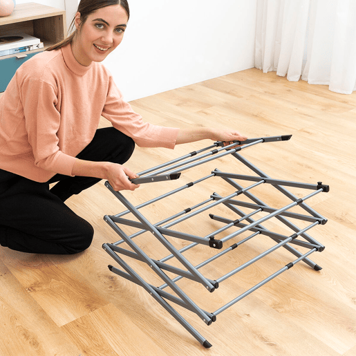 Estendal Metálico Rebatível e Extensível com 3 Alturas Cloxy InnovaGoods (11 Barras)