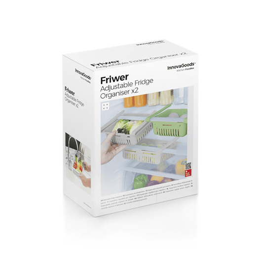 Organizador de Frigorífico Ajustável Friwer InnovaGoods (pack de 2)